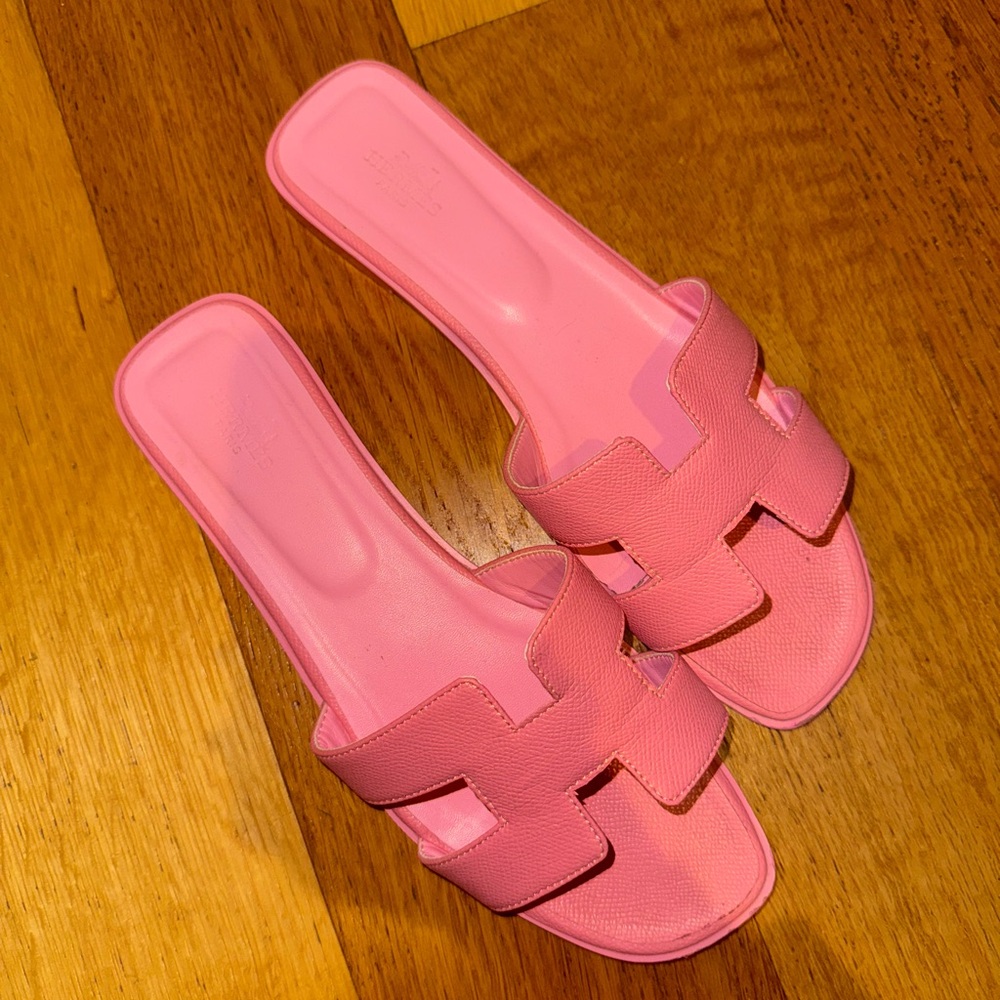 Pink Women's Slide Oran Sandals Hermes size 41